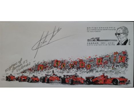 2001 FERRARI MOTOR RACING LTD EDITION POSTAL COVER AUTOGRAPHED BY JOHN SURTEES
John Norman Surtees, CBE (11 February 1934 – 1