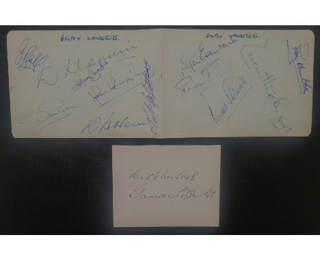 BOLTON WANDERERS 1958 FA CUP WINNERS AUTOGRAPHS
13 Original signatures that include all 11 who played in the Final
8 Tottenha