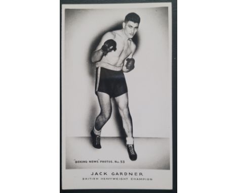BOXING 1950'S JACK GARDNER PHOTO CARD
Postcard size
Ref BF