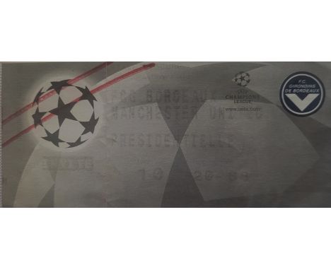 1999-2000 FC GIRONDINS DE BORDEAUX V MANCHESTER UNITED CHAMPIONS LEAGUE TICKET
Fold
Ref DER