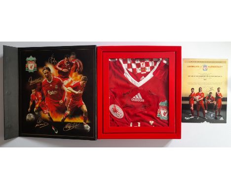 LIVERPOOL OFFICIAL LIMITED EDITION AUTOGRAPHED 2008-09 SEASON SHIRT&nbsp;
Liverpool Football Club boxed limited edition "Sign