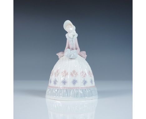 An exquisite Lladro porcelain bell, Sounds of Winter, model number 1005954, sculpted by Francisco Polope. This beautifully de