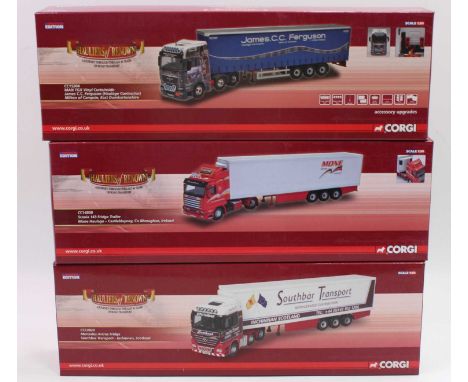 Corgi Toys Hauliers of Renown 1/50th scale diecast group, 3 examples all as issued to include reference numbers CC13820, CC14