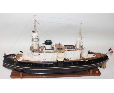 A very well made scratch-built 20th century model of a 12 Gun Warship, named "Neptune", comprising of wooden and weighted pla