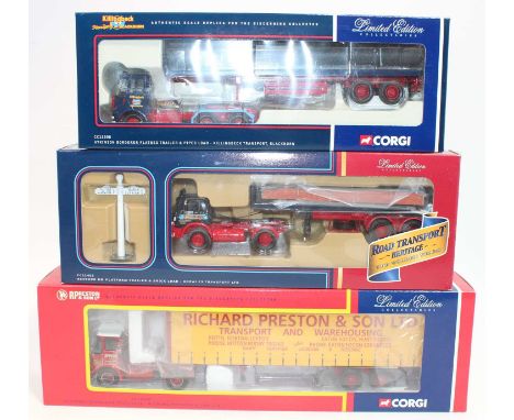 Corgi Hauliers of Renown 1/50th scale road transport group, 3 examples all boxed, reference numbers to include CC12508, CC125