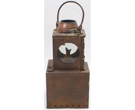 A Great Eastern Railway GER Signal Lamp, marked Bury St Edmunds