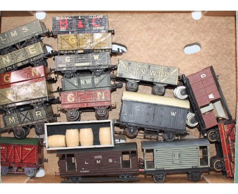 Eighteen British outline goods wagons, some kit built, many going back to the 1920’s. Condition varies. Includes Leeds Model 