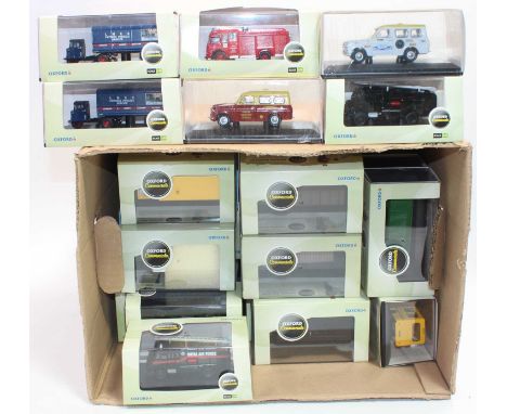 35 various cased Oxford Commercial Vehicle diecast, all 1/76th scale, mixed liveries and models to include British Rail, LNER