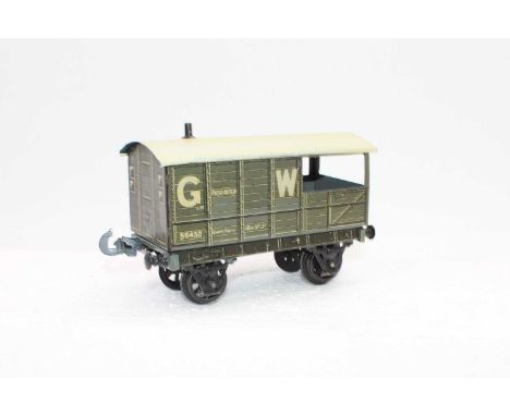 1909 Carette for Bassette-Lowke GWR brake van with red tail lamp - roof repainted (G-VG)