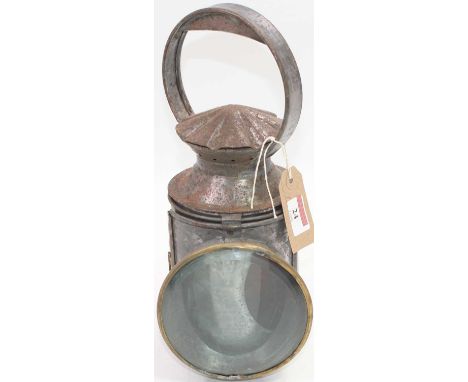 An early pie crust LNER two-aspect hand lamp incised No.529 Bury St Eds on the handle, body to read LNER loco