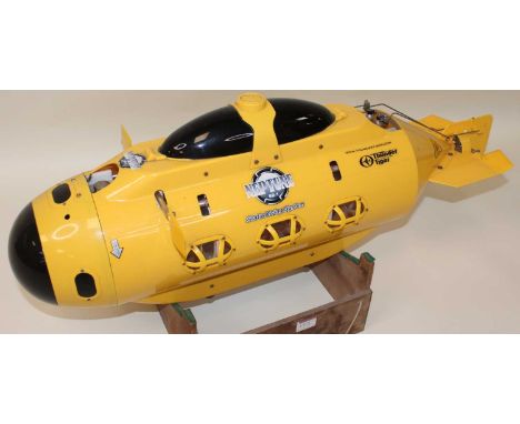 Thunder Tiger Underwater Radio Controlled Model of a Neptune SB-1 Submarine, finished in yellow in excellent condition, loose