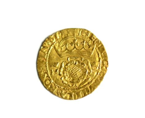Henry VIII Gold Crown of the Double Rose, posthumous coinage (struck during the reign of Edward VI) MM arrow, Roman lettering