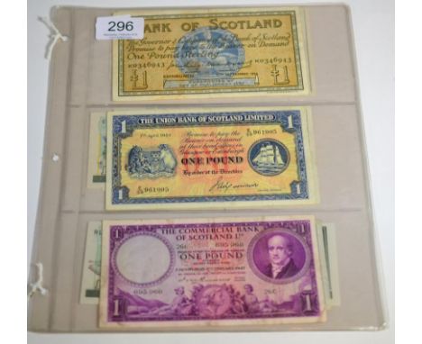 Scotland, a Collection of 19 x  £1 Banknotes comprising: Bank of Scotland 11 Sept 1956, prefix K, some light staining o/wise 