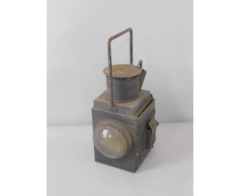 A British Rail black oil fired lamp, 46cm high.