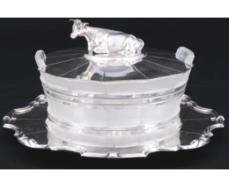England 925 Silber Viktorianische Butterschale von Henry Wilkinson u. CO,Silber 925/000, gestempelt Sterling Silver + Date Le
