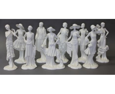 A set of ten Royal Worcester The 1920s Vogue Collection figures.  Condition - good, each appears damage/repair free, general 