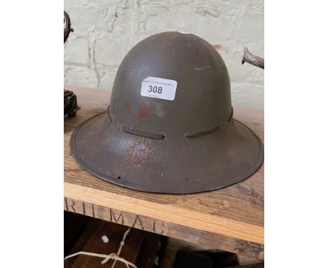 A military helmet.