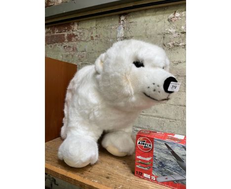 A Steiff polar bear, length 61cm.  