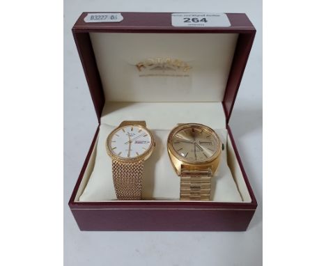 A cased Rotary wristwatch and another Rotary watch.  