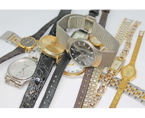 Assorted watches including a titanium Skagen, Maurice Lacroix, Rotary etc.  