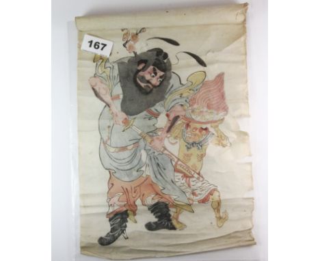 An early Japanese woodblock print, 36 x 21cm.