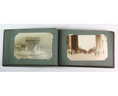 An album of approximately eighty (80) topographical postcards, mainly of France in the first quarter of the 20th century.
