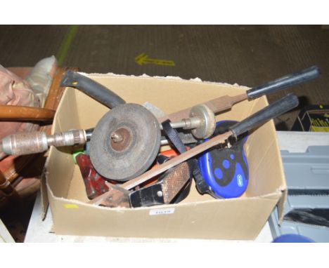A box of hand tools