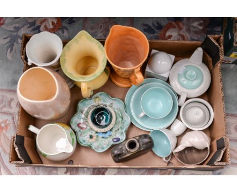 Collection of ceramics including Poole part tea set, Wade Heath, Sylvac, Fieldings, Radford, studio pottery etc