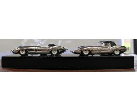 Two corgi E.Type Jaguar cars, with certificates, in boxes