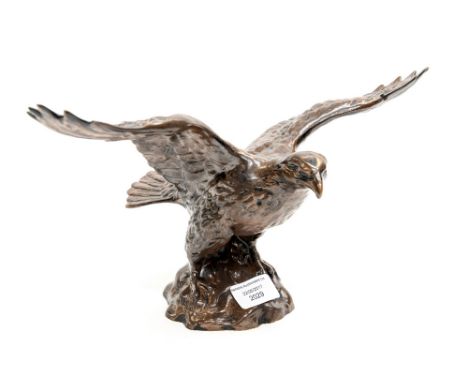 A Beswick Bald Eagle ref: 1018 bronzed, from the Britannia collection 