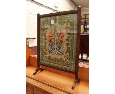 A woolwork firescreen