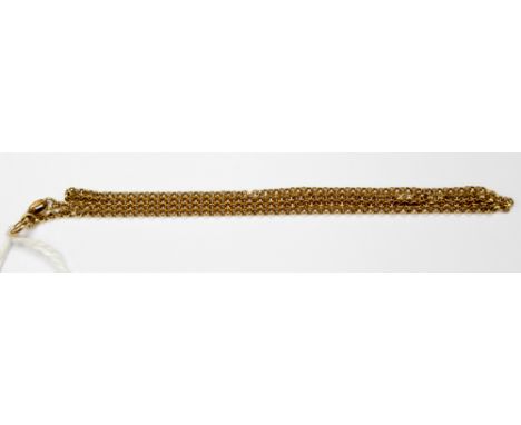 A 14ct gold chain fine belchor link chain approx 18'' in length with a gross weight of approx 4.1gms
