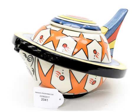 A Lorna Bailey Limited Edition teapot 260/350 'Spaceship'
