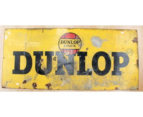Dunlop advertising enamel sign, automobile/advertising interest, approx 137 x 62cms