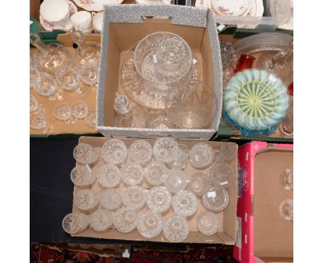Edinburgh Crystal, Dartington, Stuart Crystal, Waterford, etc, two boxes to include decanter and suites of glassware (2) 