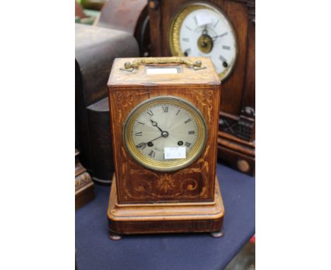Henri Marc, French marquetry carriage clock 