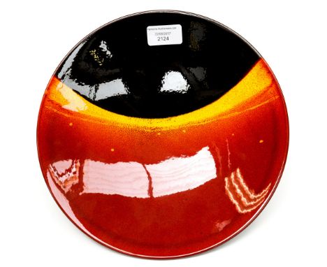 A Poole Art dish 'The Eclipse' No. 718, hand painted, limited 