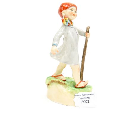 A 1930s Royal Worcester figurine 'Thursday child has far to go' 