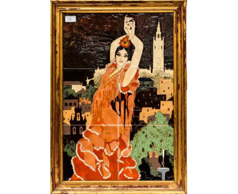 A tile picture depicting Feria de Abril, 1933