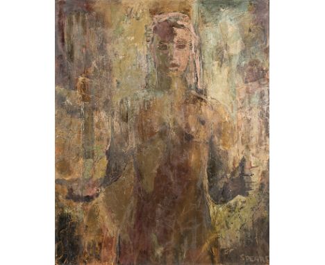 Frank Spears (South African 1906-1991) ABSTRACT PORTRAIT signed oil on board 84 by 69 cm 