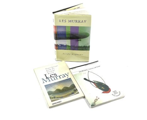 LES MURRAY. 'Conscious and Verbal,' signed and inscribed by author, first edition, card wraps, Carcanet, 1999; 'Translations 