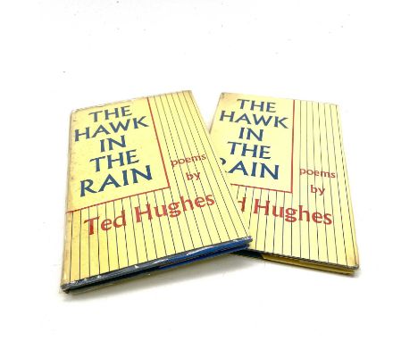 TED HUGHES. 'The Hawk in the Rain,' first edition, original cloth, unclipped dj, spotting to endpapers and edge of textblock,