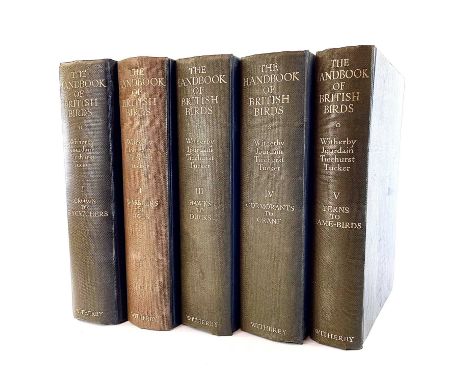 H. F. WITHERBY (and others). 'The Handbook of British Birds,' first edition, five volumes, original cloth, illustrated throug