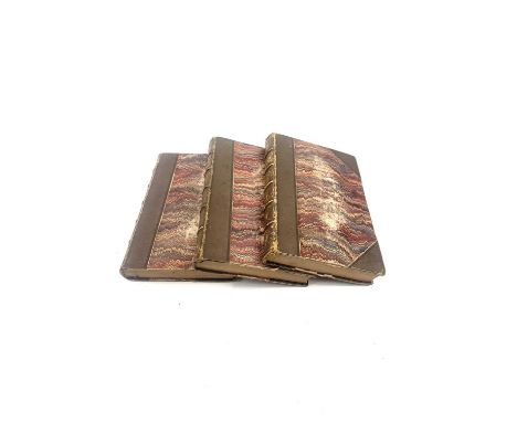 ANTHONY TROLLOPE. 'Framley Parsonage,' first edition, triple decker (three vols), half leather, rubbed and bumped, frontis en