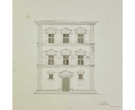 Frederick Pepys COCKERELL (1833-1878)Palazzo - BartoliniArchitectural study in graphiteThe Palazzo Bartolini Salimbeni is a H