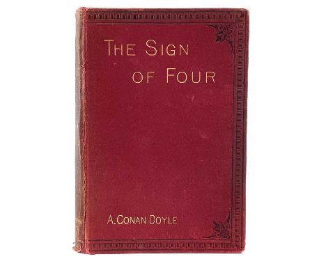 Sir ARTHUR CONAN DOYLE. 'The Sign of Four,' first edition, first issue, with misprints "13" on contents p. "w shed" on p.56, 