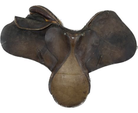 Vintage leather horse saddle 