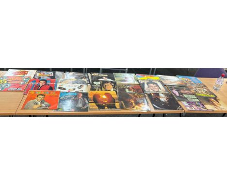 Selection of assorted records includes Elvis, greatest hits etc