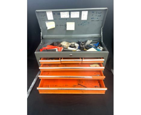 Multi drawer tool box with contents 