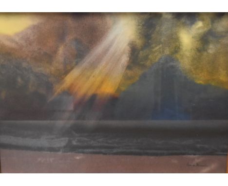 20th Century School, watercolour, A sunlit coastal seascape, signed (Renee Horrocks?) indistinctly to the lower right, framed